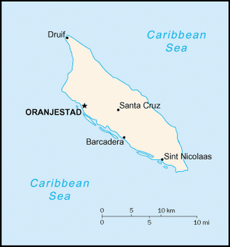 carte gographique Aruba