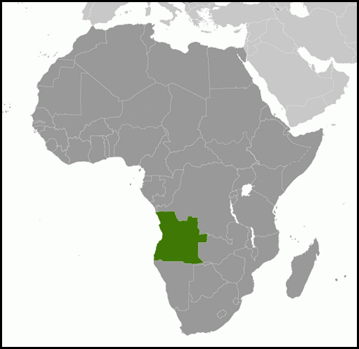 carte gographique Angola