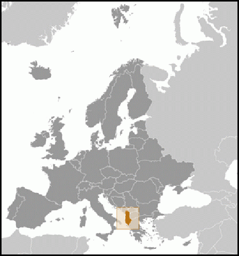 carte gographique Albanie