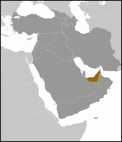 carte gographique Emirats Arabes Unis