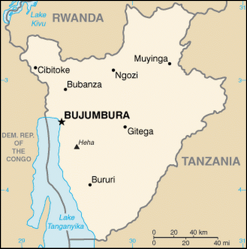 carte gographique Burundi