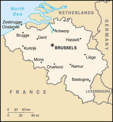 carte gographique Belgique