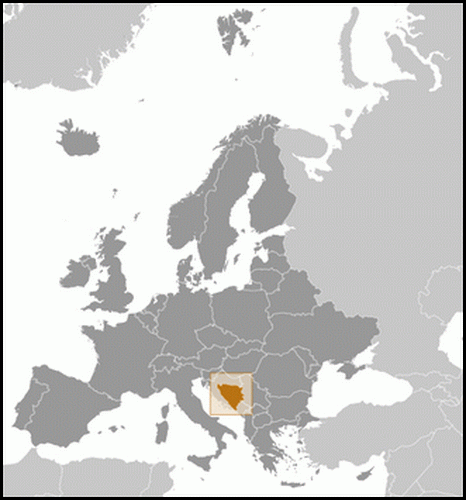 carte gographique Bosnie