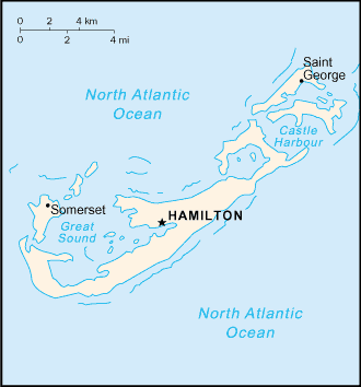 carte gographique Bermudes