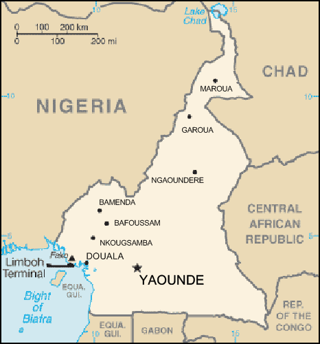 carte gographique Cameroun