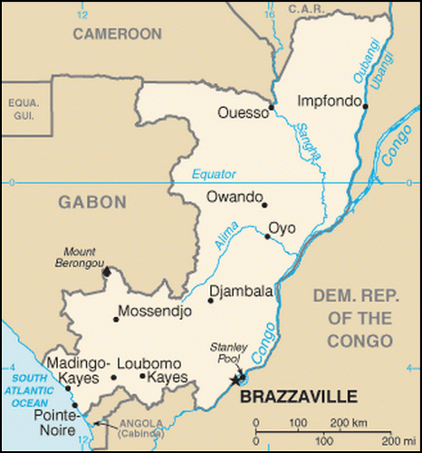 carte gographique Congo