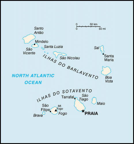 carte gographique Cap-Vert