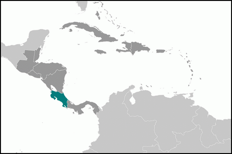 carte gographique Costa Rica