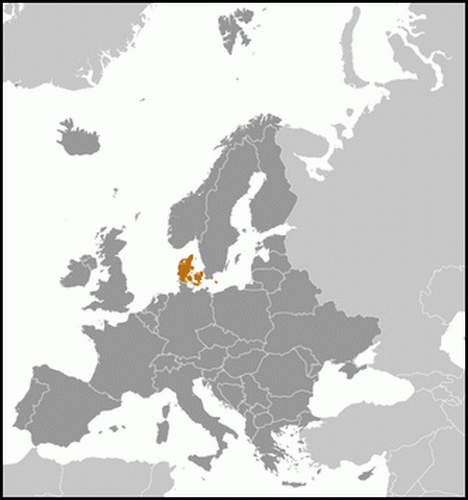 carte gographique Danemark