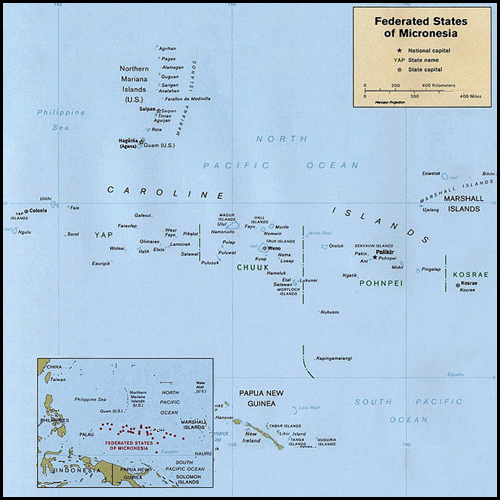 carte gographique Micronsie