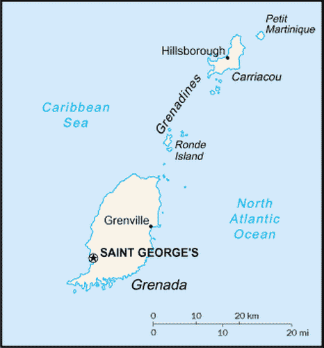 carte gographique Grenade