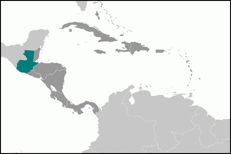 carte gographique Guatmala