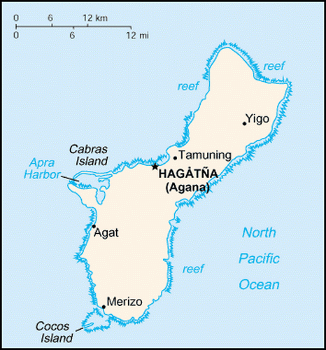 carte gographique Guam