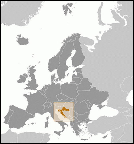 carte gographique Croatie