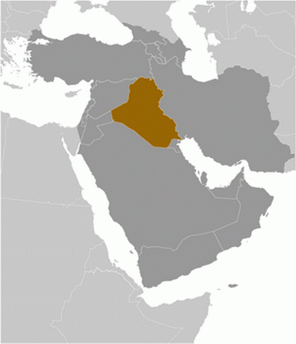 carte gographique Irak (ou Iraq)