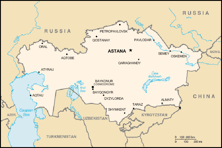 carte gographique Kirghizstan
