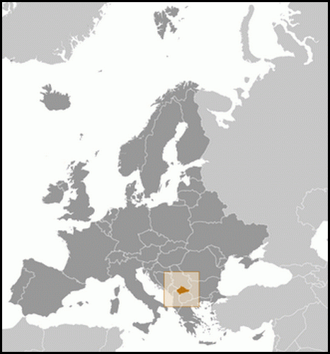 carte gographique Kosovo