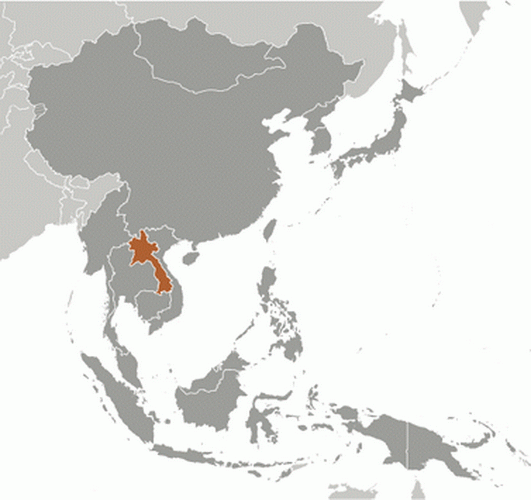 carte gographique Laos