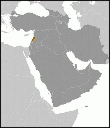 carte gographique Liban
