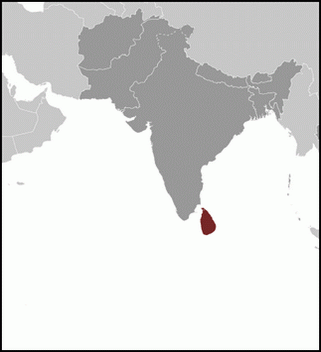carte gographique Sri Lanka