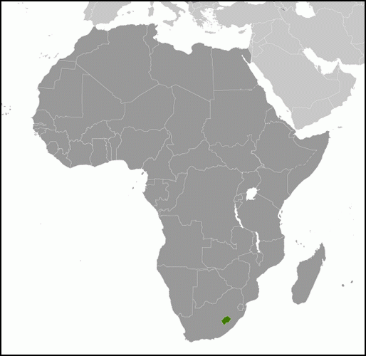 carte gographique Lesotho