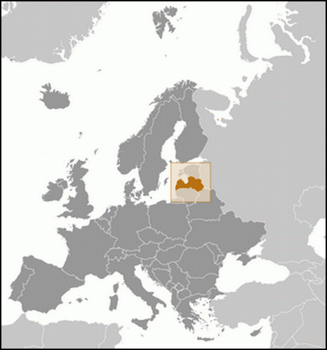 carte géographique Lettonie