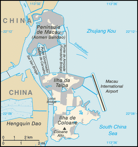 carte gographique Macao