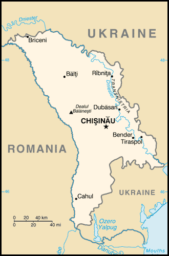 carte gographique Moldavie