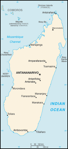 carte gographique Madagascar