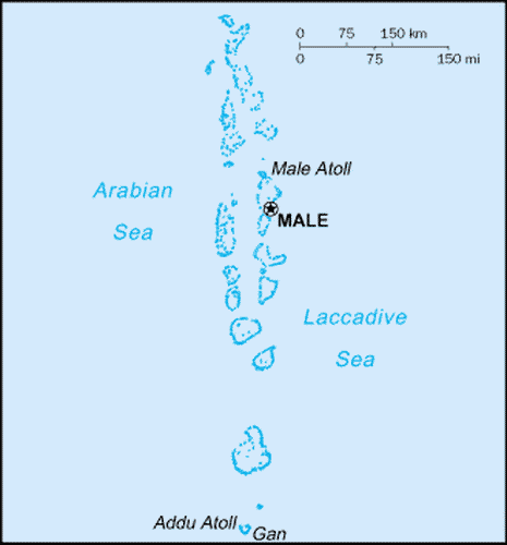 carte gographique Iles Maldives