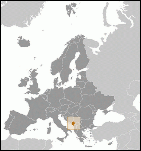 carte gographique Montenegro