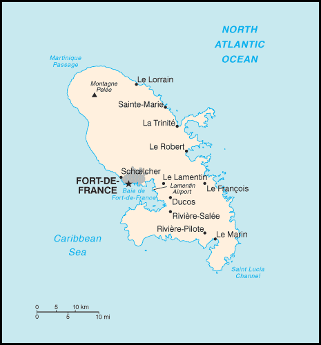 carte gographique Martinique