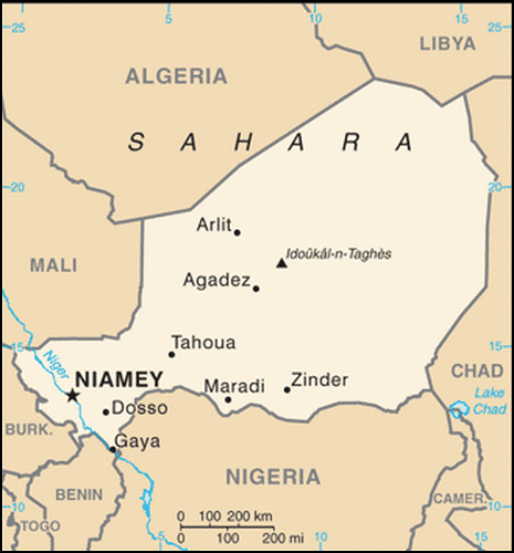 carte gographique Niger
