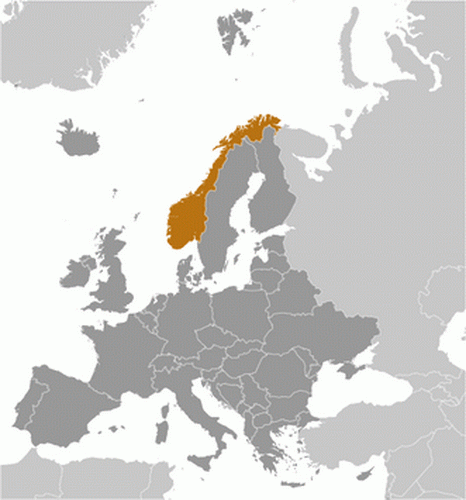 carte gographique Norvge