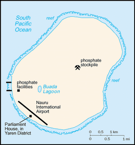 carte gographique Nauru