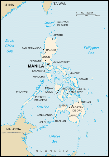 carte géographique Philippines