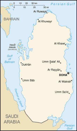carte gographique Qatar