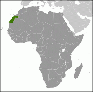 carte gographique Sahara Occidental