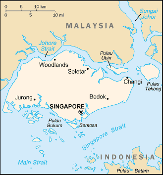 carte gographique Singapour