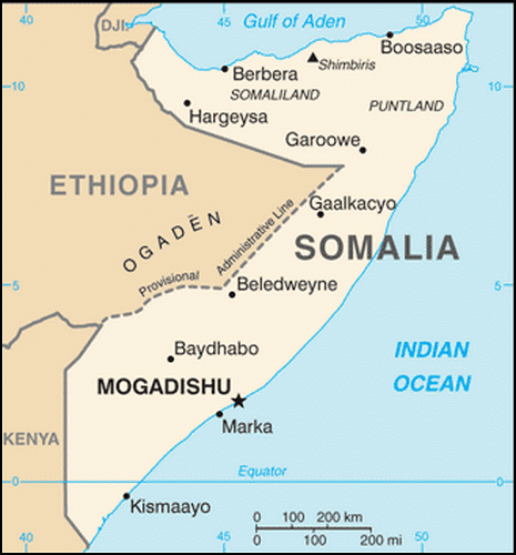 carte gographique Somalie