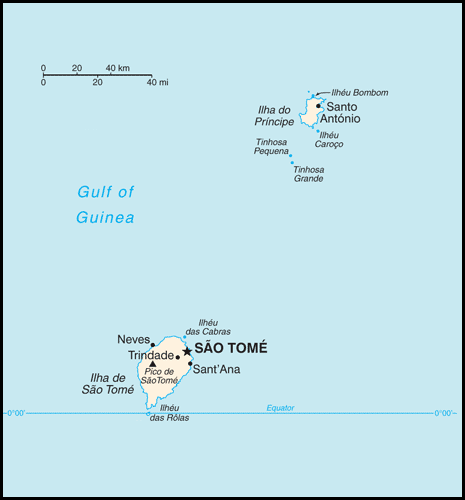 carte gographique Sao Tom et Principe