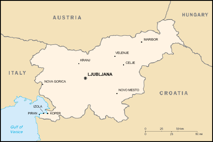 carte gographique Slovnie