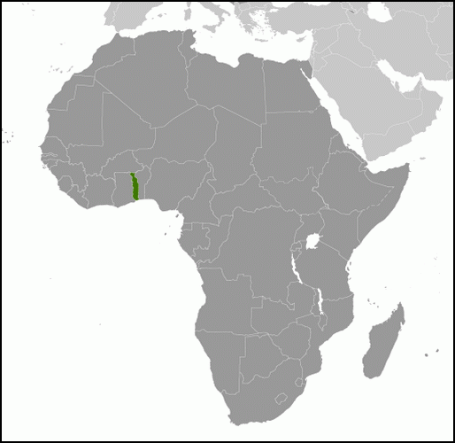 carte gographique Togo