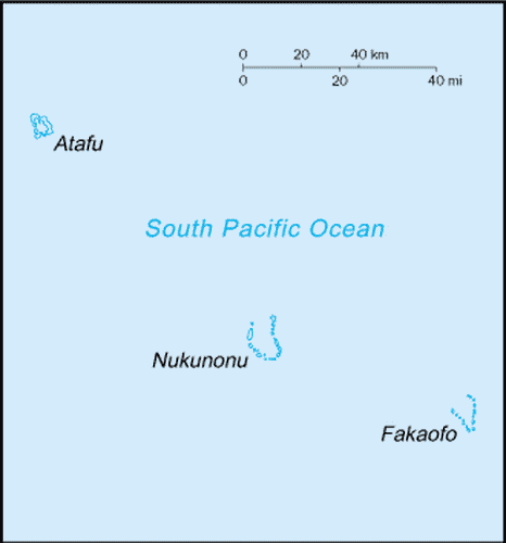 carte gographique Tokelau