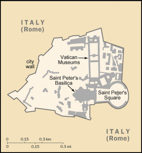 carte gographique Vatican